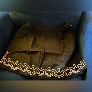 Target Black Mini Skirt with Gold Trim